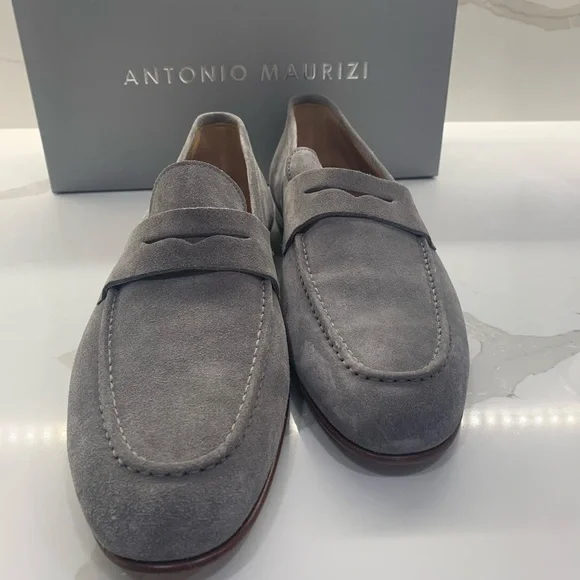 Antonio Maurizi size 43 color Tan/Piombi Brand new with box mens shoes - Picture 2 of 11